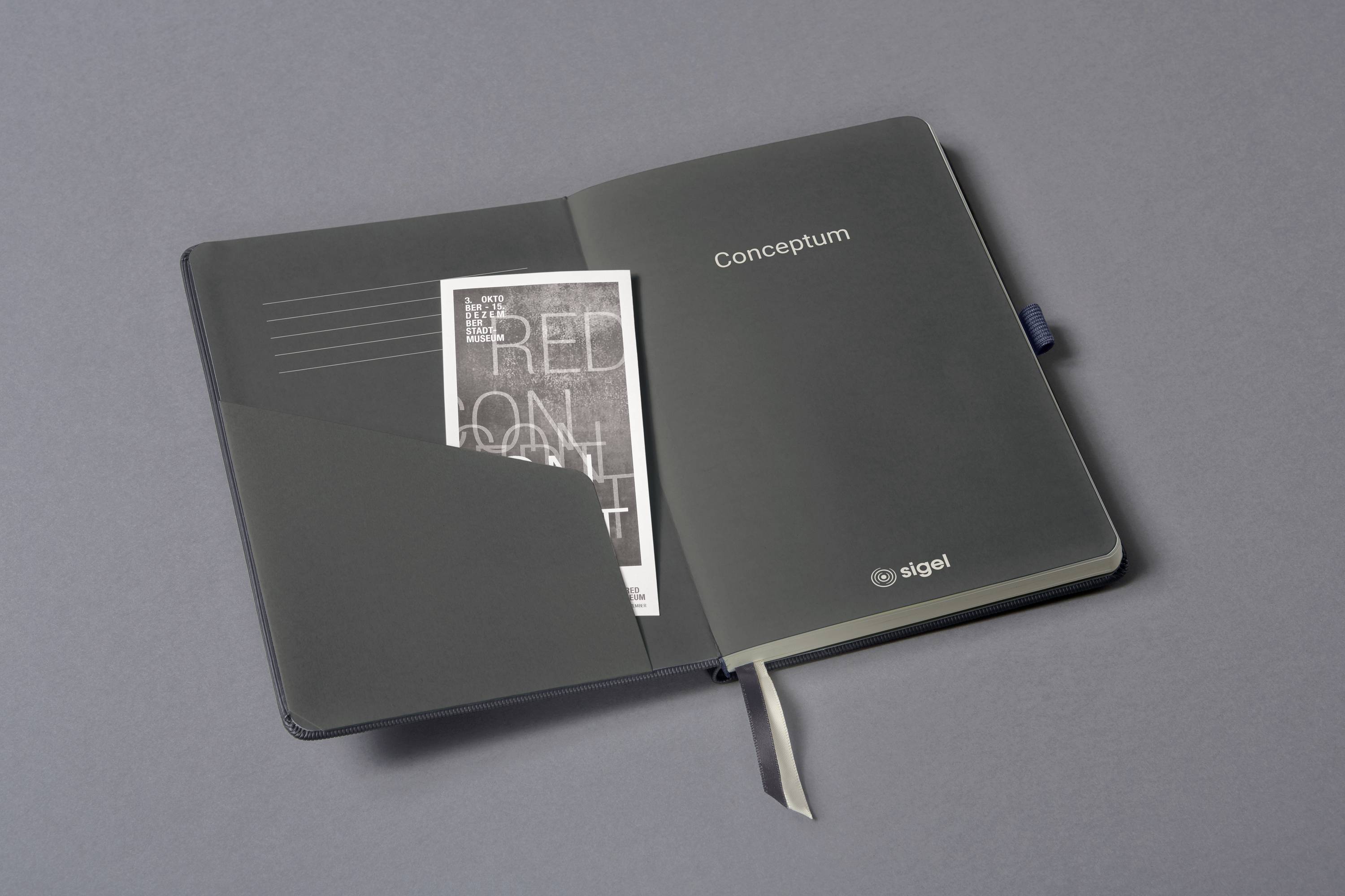 Sigel Conceptum CO404 Notizbuch kariert Grau Anzahl der Blätter: 97 DIN A5hoch