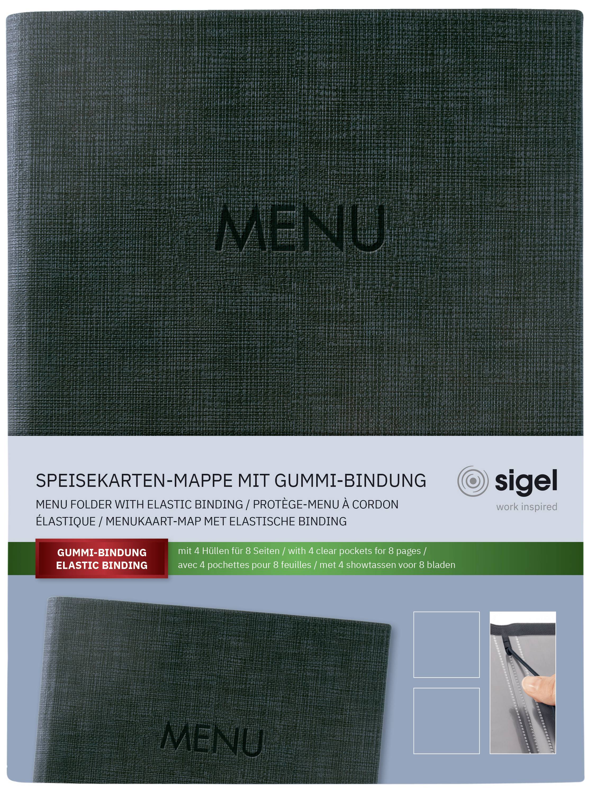 Sigel Speisekarten-Mappe SM207 Anthrazit 1 St.