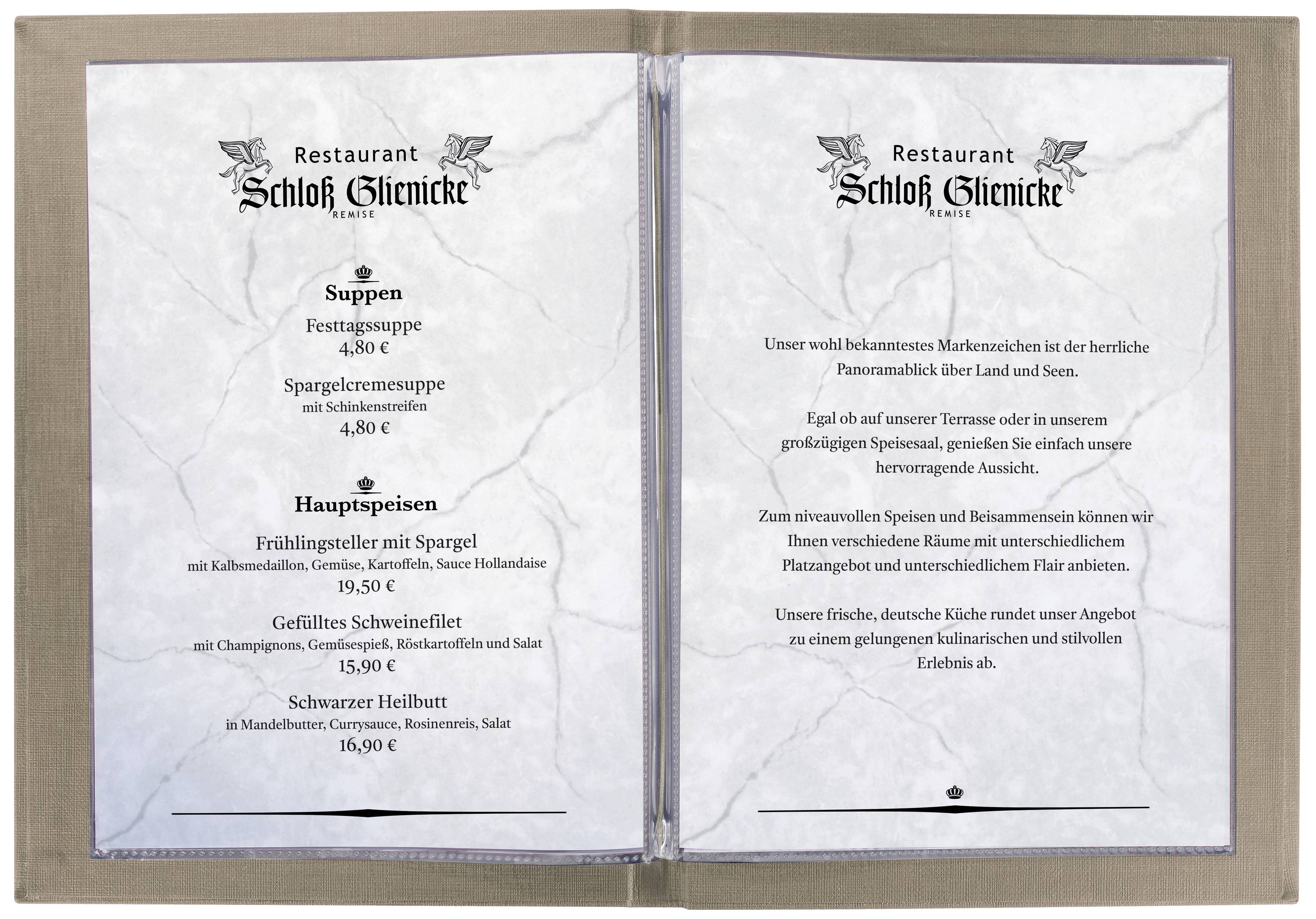 Sigel Speisekarten-Mappe SM211 Beige 1St.