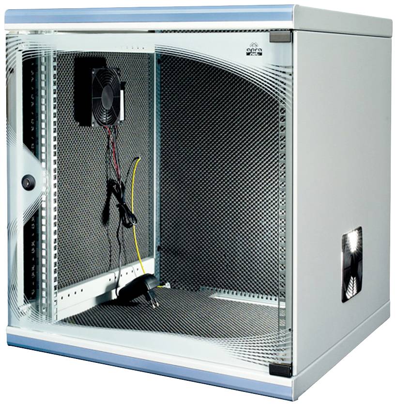 Apranet 26500960 19 Zoll 19 Zoll Netzwerkschrank 12 HE Grau