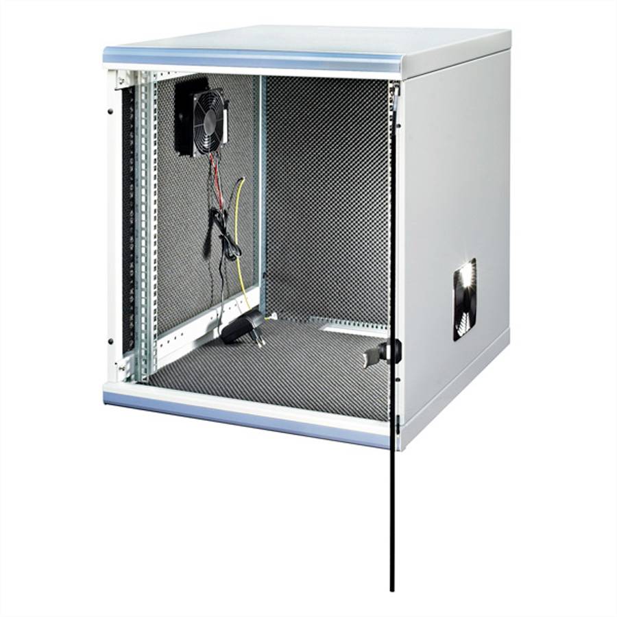 Apranet 26500961 19 Zoll 19 Zoll Netzwerkschrank 12 HE Grau