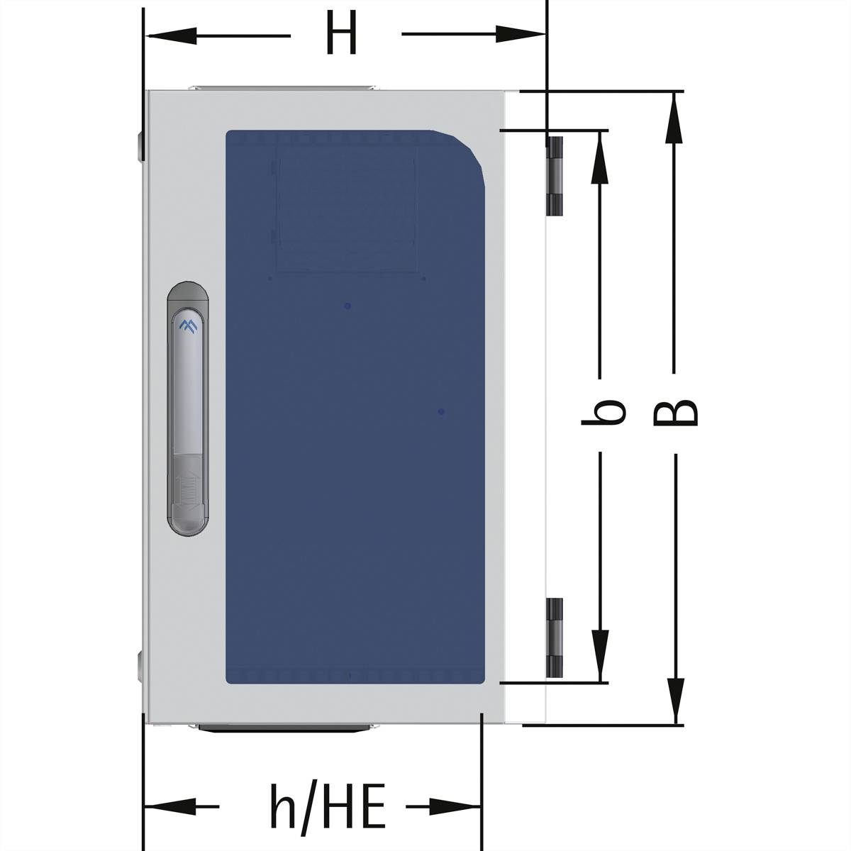 Apranet 19 Zoll Wandgehäuse (B x H x T) 560 x 365 x 840mm 6 HE Lichtgrau (RAL 7035)