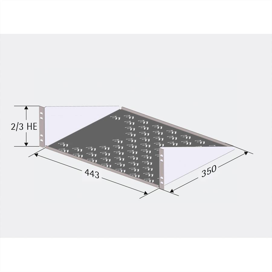 Apranet 26510009 19 Zoll Netzwerkschrank-Bodenblech 3 HE