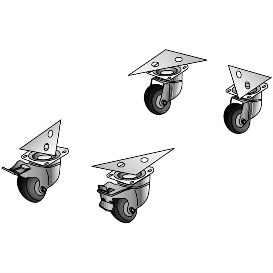Apranet 26510316 19 Zoll Netzwerkschrank-Rollensatz