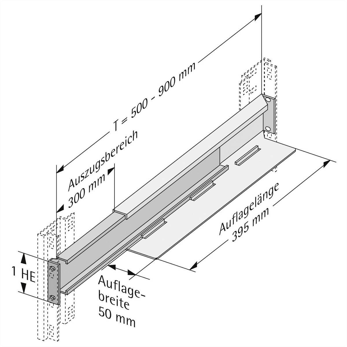 Apranet 26518957 19 Zoll Netzwerkschrank-Schienen
