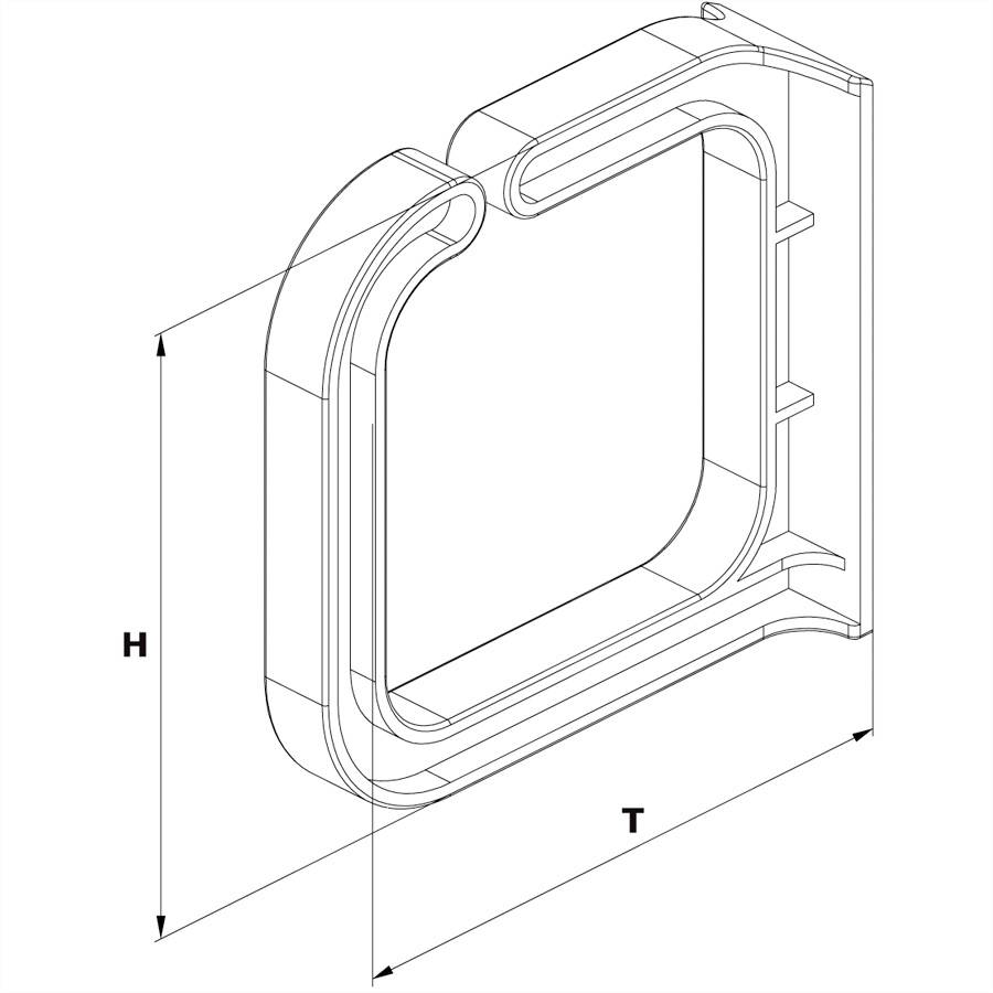 Conteg 26205021 19 Zoll Kabelhalter Schwarz