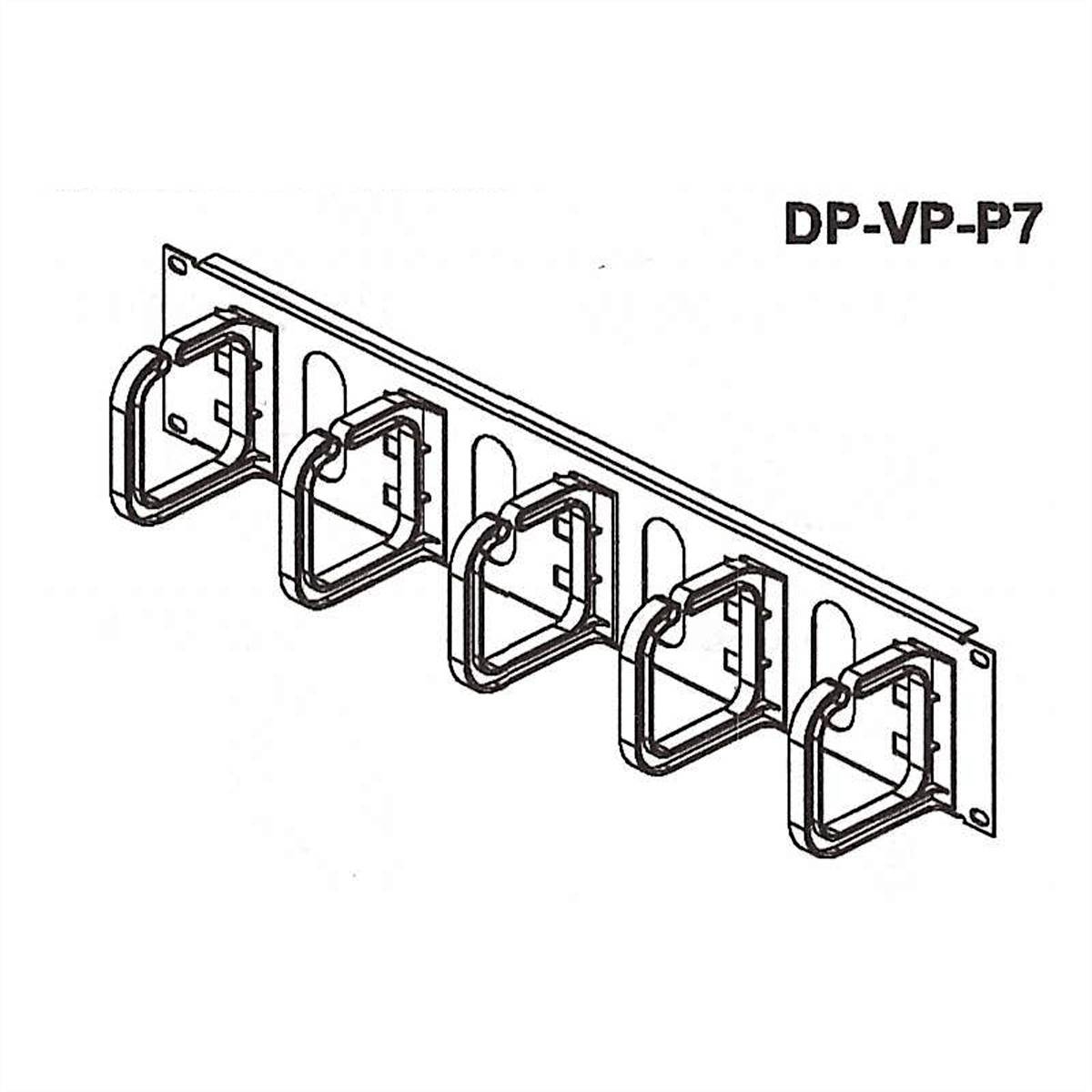 Conteg 26205083 19 Zoll Netzwerkschrank-Kabelführung 2 HE