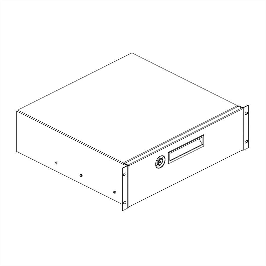 Conteg 26205110 19 Zoll Einschub 3 HE Schwarz