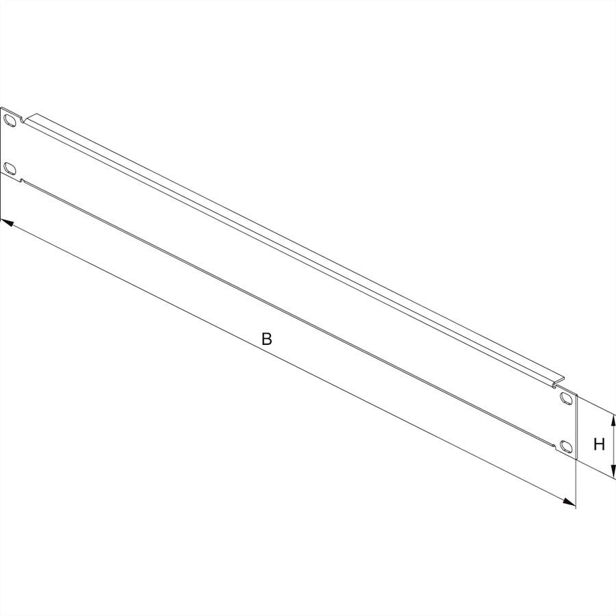 Conteg 26205121 19 Zoll Netzwerkschrank-Blindabdeckung 1 HE Schwarz