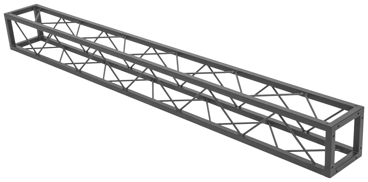 Lang gestreckter, quadratischer Fachwerkträger aus Metall, mit diagonalen Verstrebungen, hauptsächlich als Trägerkonstruktion verwendet.