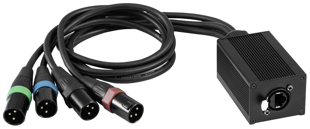 Eurolite DNK-1 DMX Kabel [1x RJ45-Buchse - 4x XLR-Stecker 3 polig]
