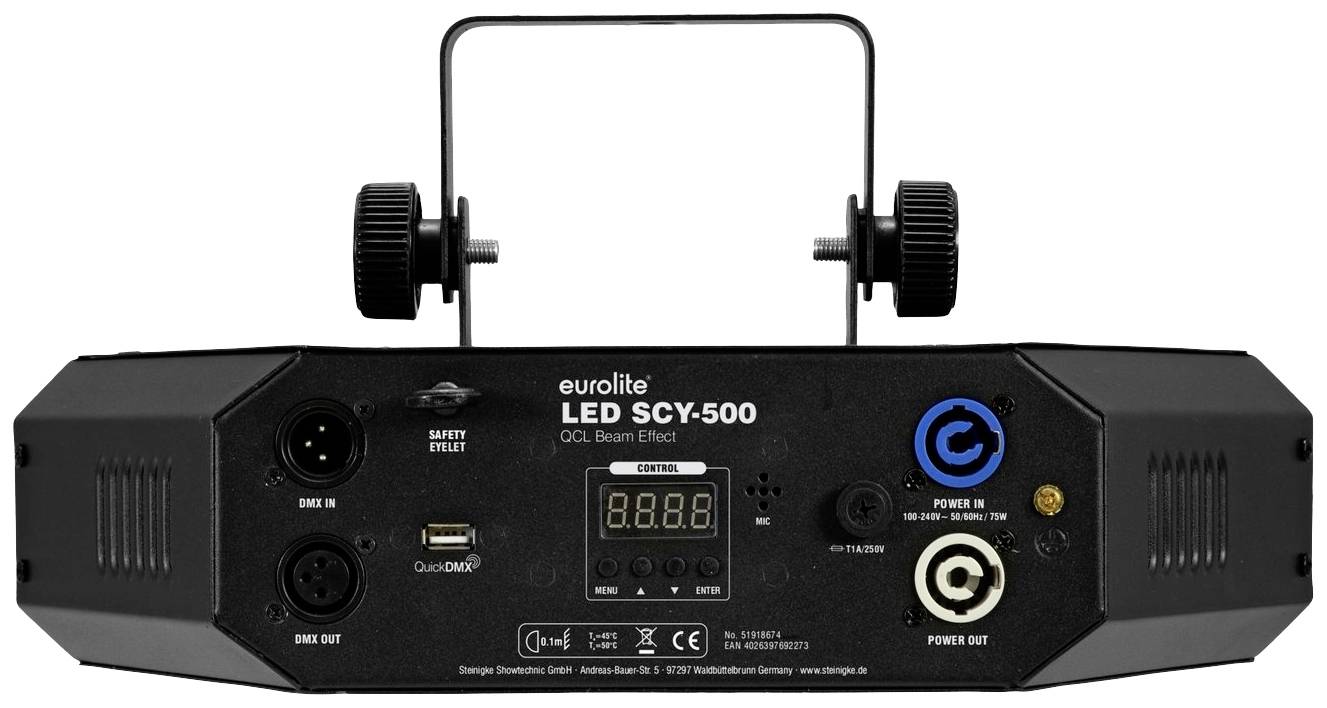 Eurolite 51918674 SCY-500 QCL DMX LED-Effektstrahler Anzahl LEDs (Details):5 15W
