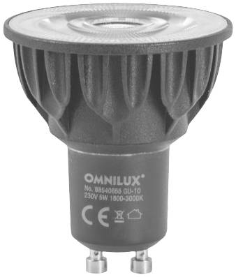 Omnilux 88540655 LED EEK F (A - G) GU10 Reflektor 5W Warmweiß, Super-Warmweiß dimmbar 1St.