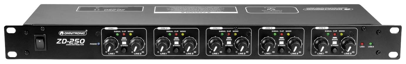Omnitronic ZD-250B Zonen-Verteiler Schwarz