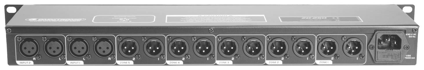 Omnitronic ZD-250B Zonen-Verteiler Schwarz