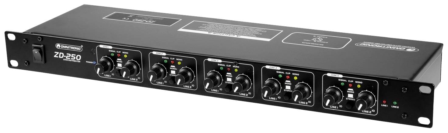 Omnitronic ZD-250B Zonen-Verteiler Schwarz