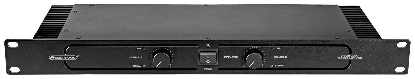 Omnitronic PKD-352 Stereo-Endstufe RMS Leistung je Kanal an 4 Ohm: 175W