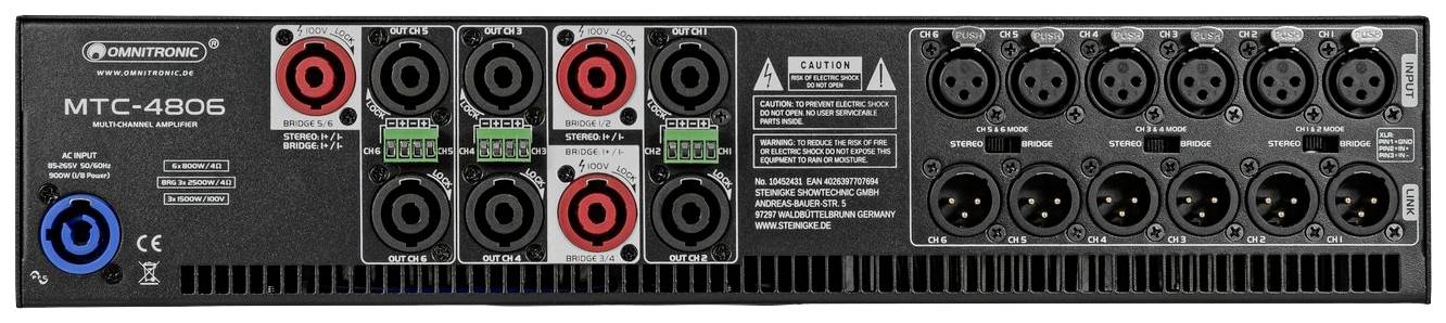 Omnitronic MTC-4806 PA Verstärker