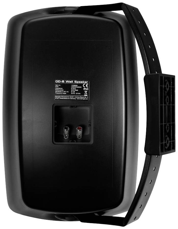 Omnitronic OD-8 On-Wall-Lautsprecher Schwarz 120W 30Hz - 20000Hz 2St.