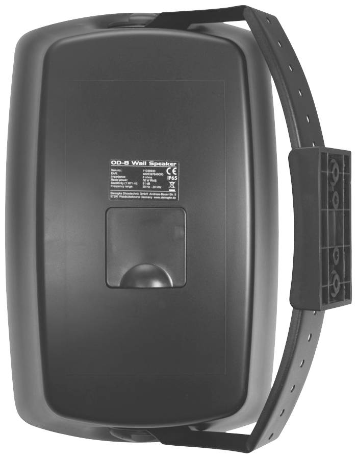 Omnitronic OD-8 On-Wall-Lautsprecher Schwarz 120W 30Hz - 20000Hz 2St.