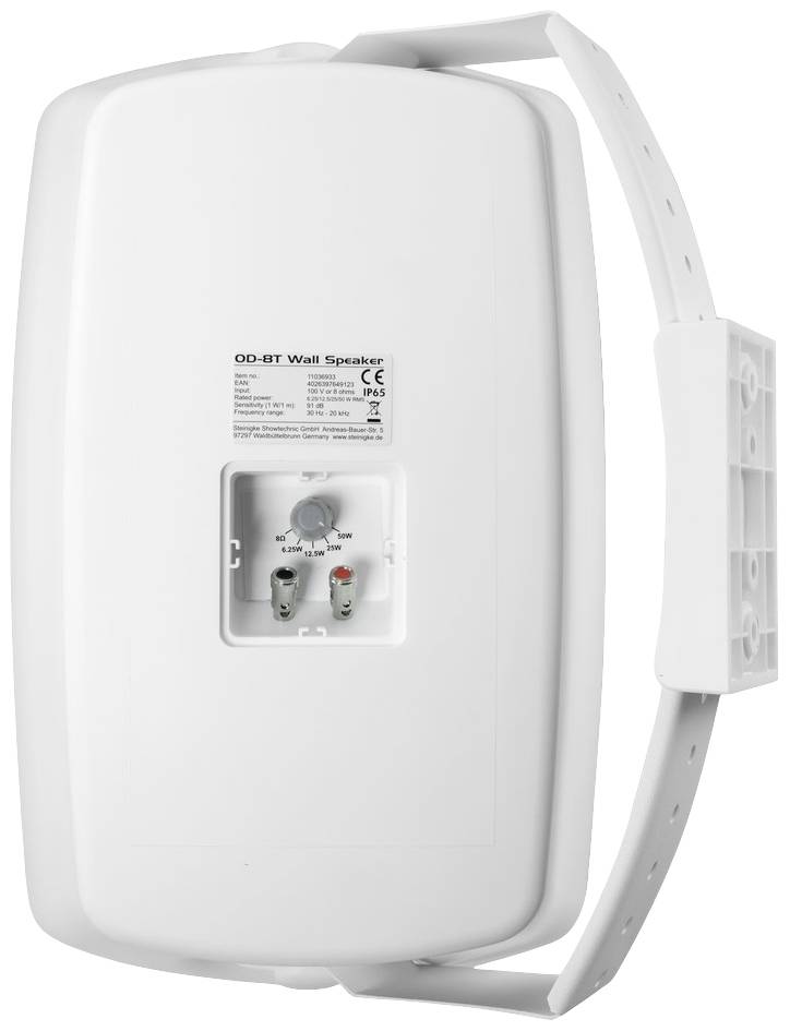 Omnitronic OD-8T On-Wall-Lautsprecher 120W 30Hz - 20000Hz 2St.