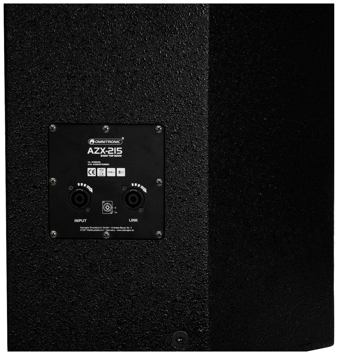 Omnitronic AZX-215 Passiver PA Lautsprecher 38cm 15 Zoll 1St.