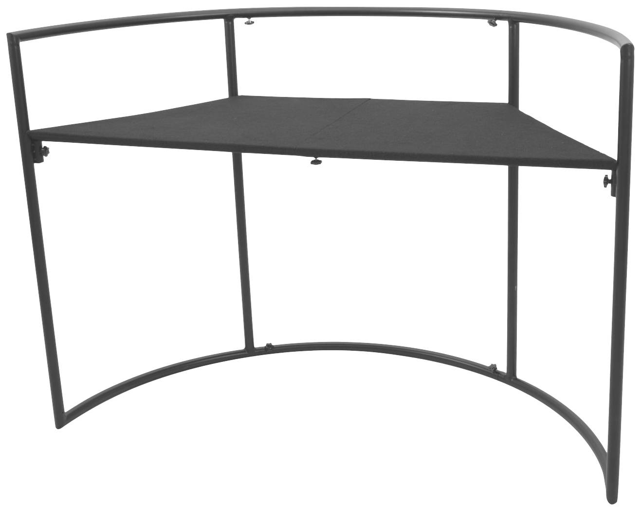 Omnitronic Curved Mobile Event Stan Mobiler DJ-Tisch Stahl