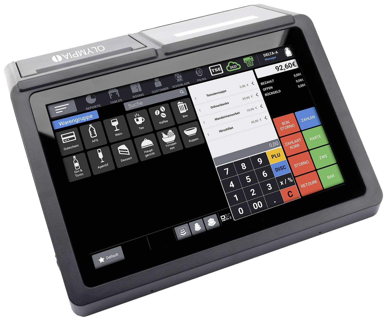 Olympia T110 Registrierkasse Schwarz