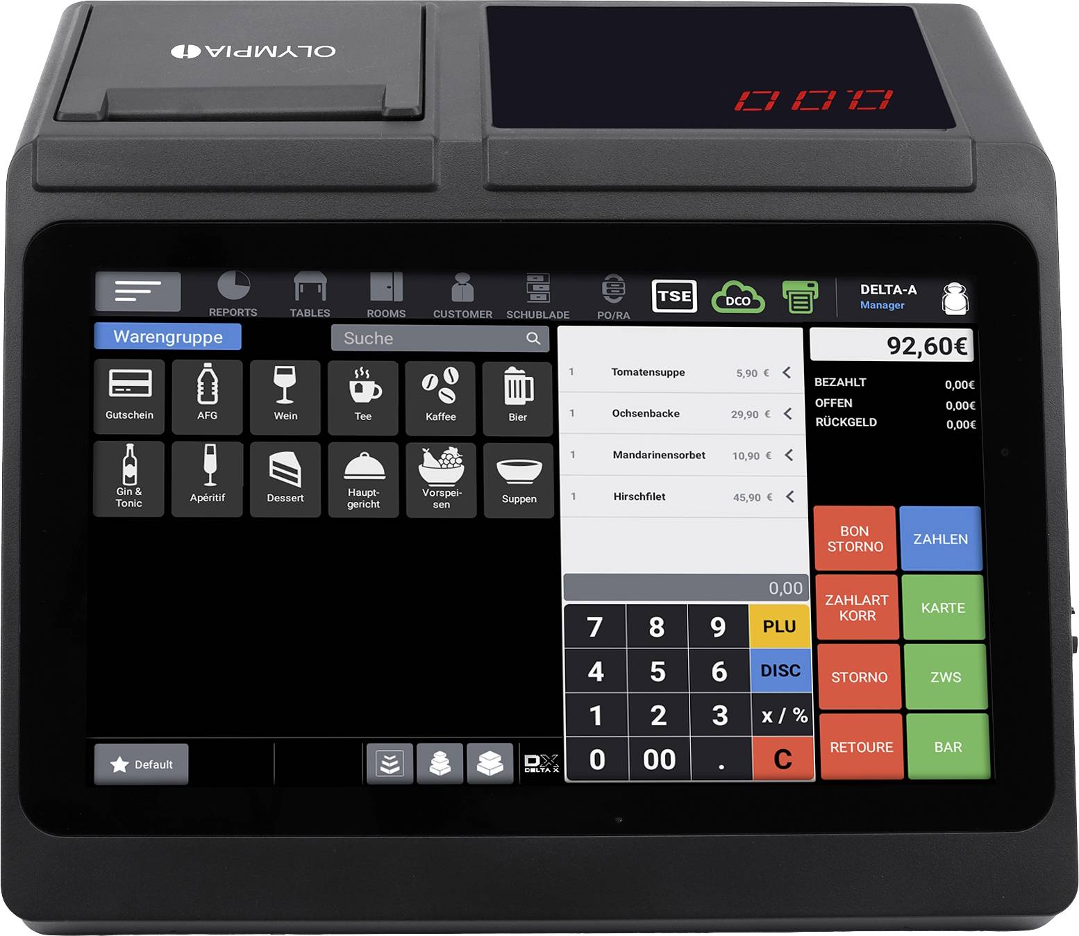 Olympia T110 Registrierkasse Schwarz