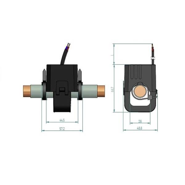 Celsa TQ 27 200/1A 0.2VA Kl. 1 70006-1012 Kabelumbaustromwandler Primärstrom 200A Sekundärstrom 1A Leiterdurchführung Ø:28mm 1St.