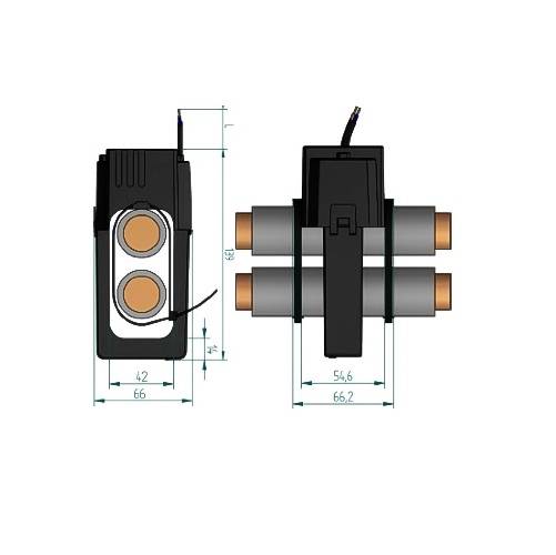 Celsa TQ 84 400/5A 0.5VA Kl. 1 70006-1340 Kabelumbaustromwandler Primärstrom 400A Sekundärstrom 5A Leiterdurchführung Ø:42mm 1St.
