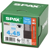 SPAX 0467040400453 Holzschraube 4mm 45mm T-STAR plus Edelstahl A2 100St. SPAX 0467040400453 Holzschraube 4mm 45mm T-STAR plus Edelstahl A2 100St.