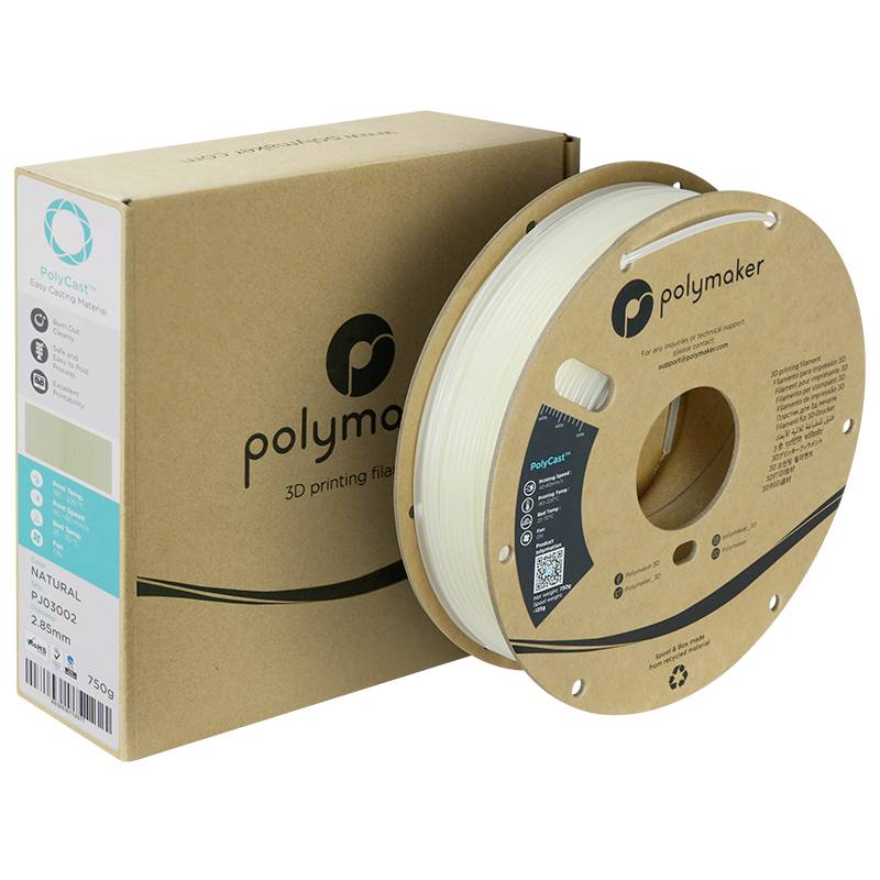 Polymaker PJ03002 Filament PolyCast Feinguss-/Wachsausschmelzverfahren 2.85mm 750g Natur PolyCast™ 1St.
