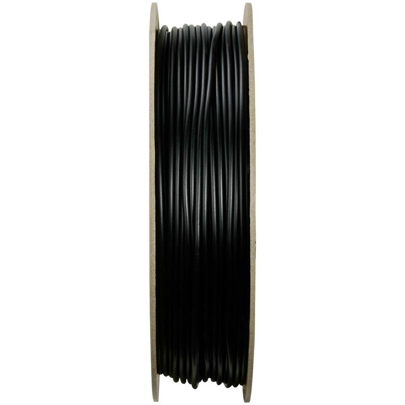 Spule mit schwarzem Kabel, vertikale Draufsicht.