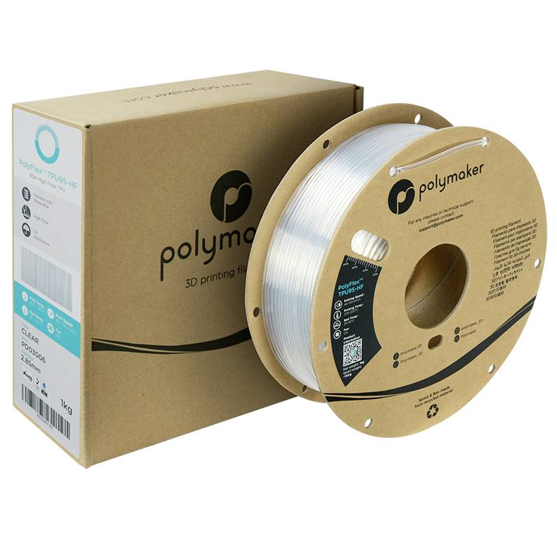 Polymaker PD03006 TPU95-HF Filament TPU, Flexibles Filament flexibel, Highspeed Filament, UV-beständig 2.85mm 1000g Kl