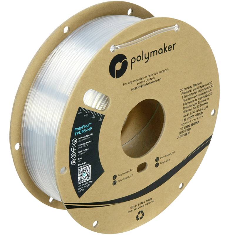Polymaker PD03006 TPU95-HF Filament TPU, Flexibles Filament flexibel, Highspeed Filament, UV-beständig 2.85mm 1000g Kl