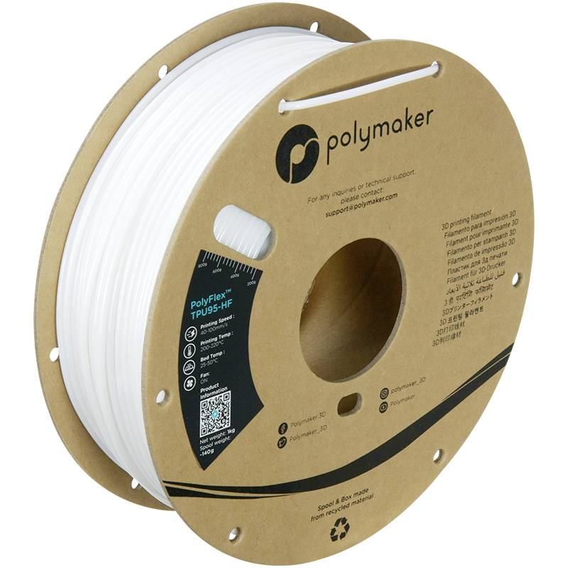 Polymaker PD03005 TPU95-HF Filament TPU, Flexibles Filament flexibel, Highspeed Filament, UV-beständig 2.85mm 1000g We