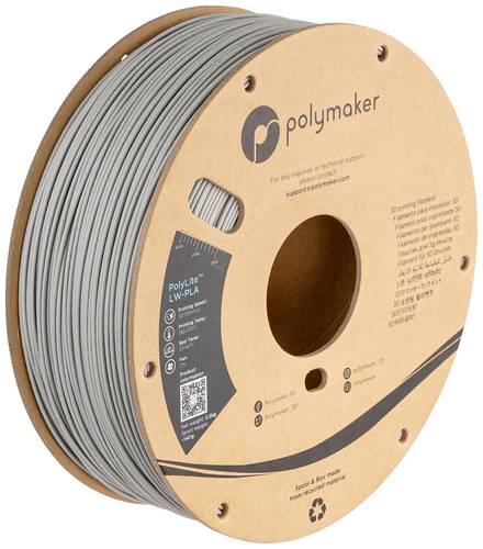 Polymaker PA08003 Filament LW-PLA Matt, Geringe Dichte 1.75 mm 800 g Grau PolyLite™ 1 St.