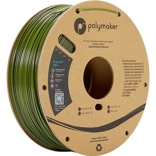 Polymaker PF01009 Army Green Filament ASA witterungsbeständig, UV-beständig, hitzebeständig 1.75 m