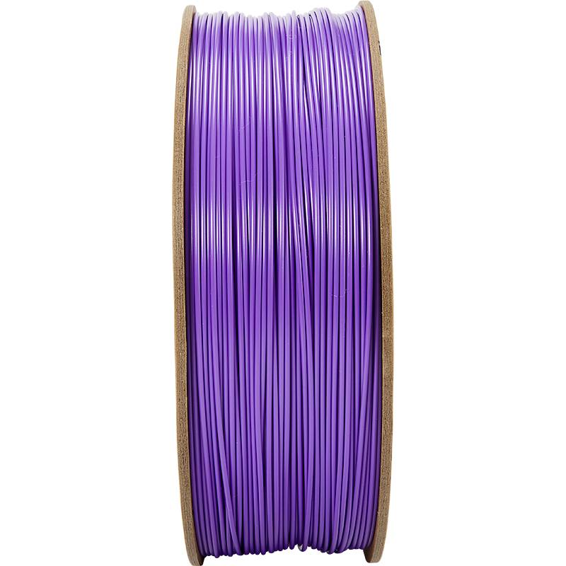 Spule mit lila 3D-Drucker-Filament, Seite sichtbar.