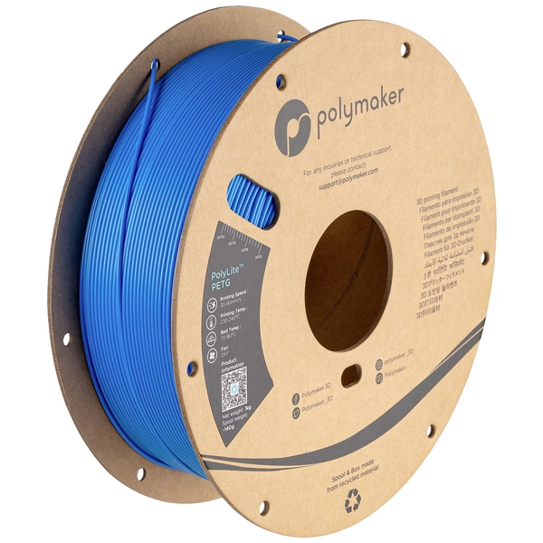 Polymaker PB01042 Filament PETG hitzebeständig, hohe Zugfestigkeit 1.75mm 1000g Electric Blue PolyLite™ 1St. Polymaker PB01042 Filament PETG hitzebeständig, hohe Zugfestigkeit 1.75mm 1000g Electric Blue PolyLite™ 1St.