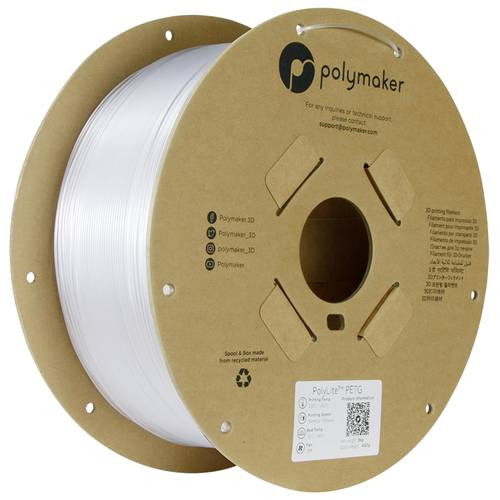 Polymaker PB01044 Filament PETG hitzebeständig, hohe Zugfestigkeit 1.75 mm 3000 g Klar PolyLite™ 1