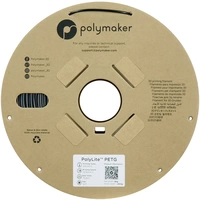 Polymaker PB01037 Filament PETG hitzebeständig, hohe Zugfestigkeit 2.85mm 3000g Schwarz PolyLite™ 1St. Polymaker PB01037 Filament PETG hitzebeständig, hohe Zugfestigkeit 2.85mm 3000g Schwarz PolyLite™ 1St.