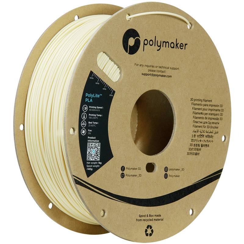 Polymaker PA02056 Filament PLA hohe Steifigkeit, hohe Zugfestigkeit 1.75mm 1000g Cream PolyLite™ 1St.