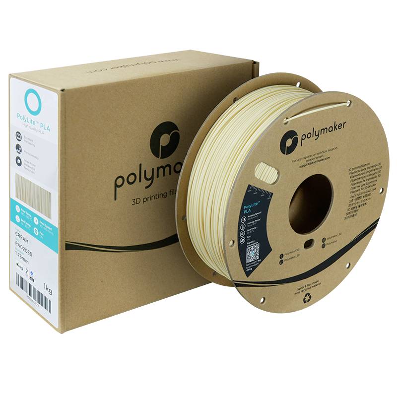 Polymaker PA02056 Filament PLA hohe Steifigkeit, hohe Zugfestigkeit 1.75mm 1000g Cream PolyLite™ 1St.