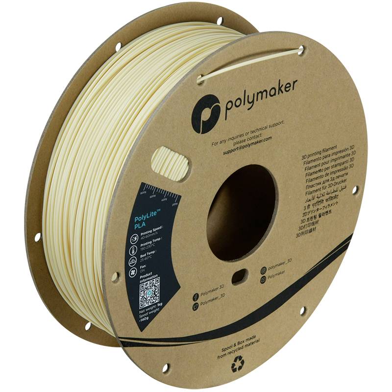 Polymaker PA02056 Filament PLA hohe Steifigkeit, hohe Zugfestigkeit 1.75mm 1000g Cream PolyLite™ 1St.