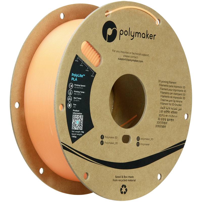 Polymaker PA02090 Luminous Filament PLA nachleuchtend 1.75mm 1000g Leucht-Orange PolyLite™ 1St.