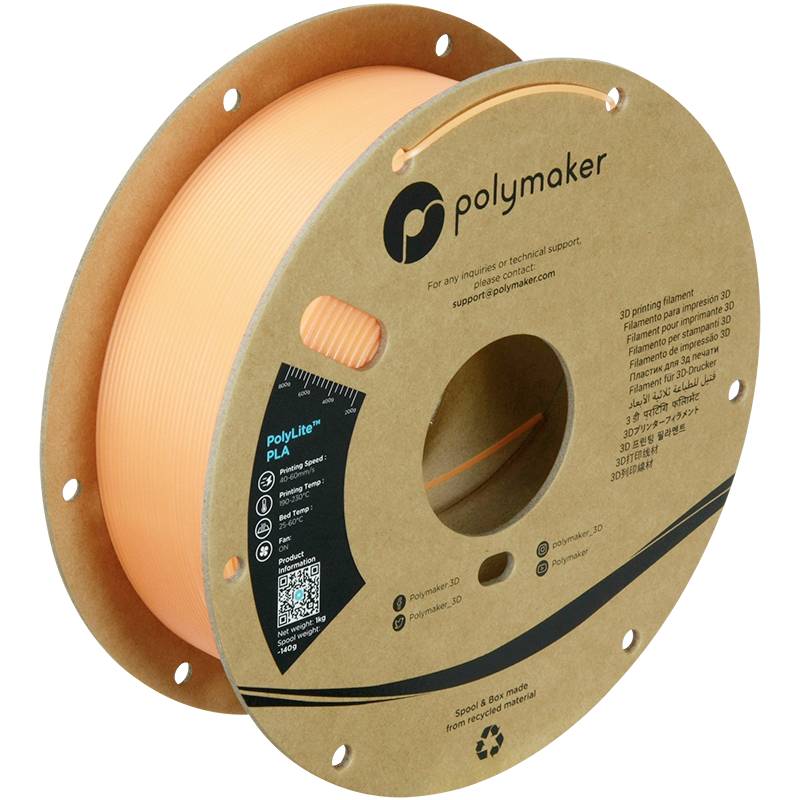 Polymaker PA02090 Luminous Filament PLA nachleuchtend 1.75mm 1000g Leucht-Orange PolyLite™ 1St.
