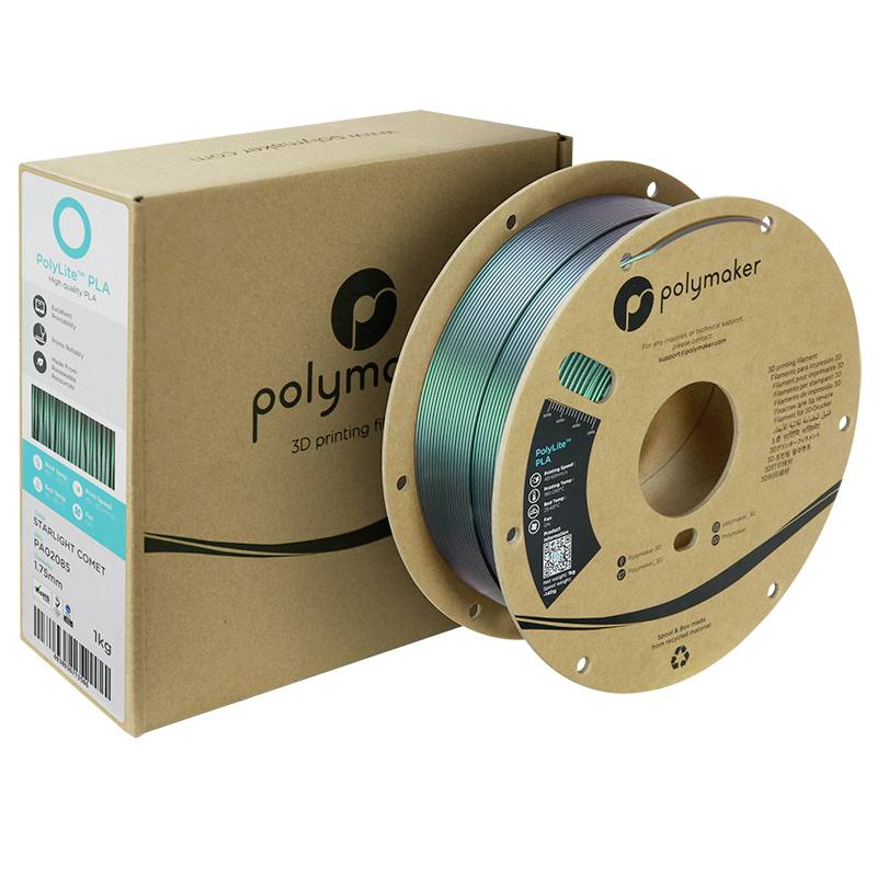 Polymaker PA02085 Starlight Filament PLA Mehrfarbig, Farbwechsel 1.75mm 1000g Starlight Comet PolyLite™ 1St.