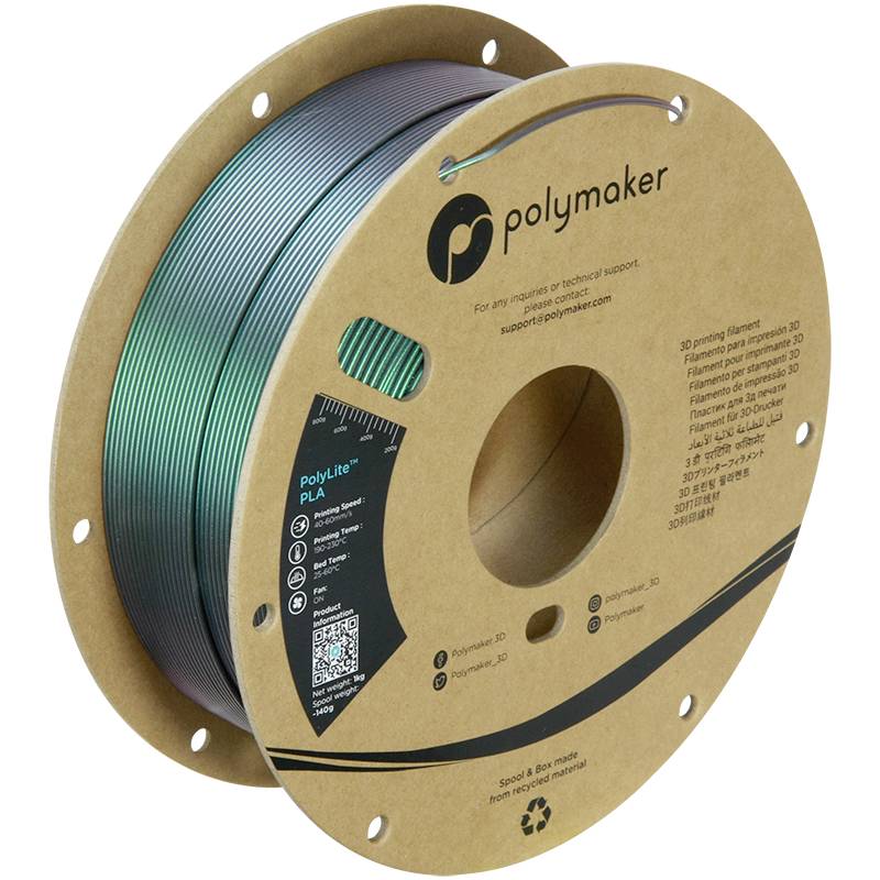 Polymaker PA02085 Starlight Filament PLA Mehrfarbig, Farbwechsel 1.75mm 1000g Starlight Comet PolyLite™ 1St.